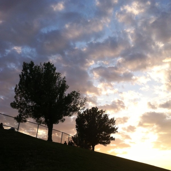 Verizon Amphitheater St Louis sunset